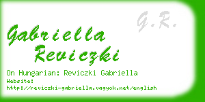 gabriella reviczki business card